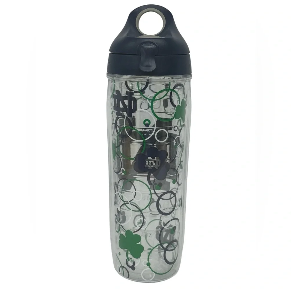 NWOT Tervis 24 oz Notre Dame Fighting Irish Insulated Water Bottle w/Hinged Top